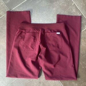 Figs size small maroon straight leg pants